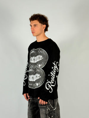 Longsleeve Lips Black